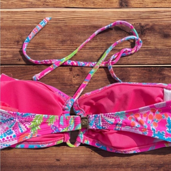 New Lilly Pulitzer Aven 16/XL Pink Isle Shell Me Something Good Bandeau Halter - Picture 6 of 6